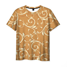 Мужская футболка 3D с принтом Декорации цветов , 100% полиэфир | прямой крой, круглый вырез горловины, длина до линии бедер | абстракция | арт | вьюн | цветы