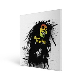 Холст квадратный с принтом Bob Marley , 100% ПВХ |  | bob marley | боб марли | музыка | регги | ямайка