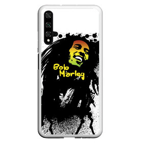 Чехол для Honor 20 с принтом Bob Marley , Силикон | Область печати: задняя сторона чехла, без боковых панелей | bob marley | боб марли | музыка | регги | ямайка
