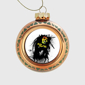Стеклянный ёлочный шар с принтом Bob Marley , Стекло | Диаметр: 80 мм | bob marley | боб марли | музыка | регги | ямайка