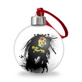 Ёлочный шар с принтом Bob Marley , Пластик | Диаметр: 77 мм | bob marley | боб марли | музыка | регги | ямайка