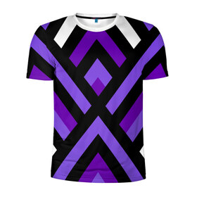Мужская футболка 3D спортивная с принтом Geomerika , 100% полиэстер с улучшенными характеристиками | приталенный силуэт, круглая горловина, широкие плечи, сужается к линии бедра | паттерн | фиолетовый