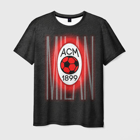 Мужская футболка 3D с принтом ACM , 100% полиэфир | прямой крой, круглый вырез горловины, длина до линии бедер | ac milan | milan | милан | спорт | фк | фк милан | футбол | футбольный клуб