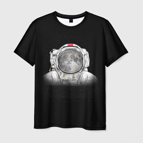 Мужская футболка 3D с принтом Космонавт 1 , 100% полиэфир | прямой крой, круглый вырез горловины, длина до линии бедер | astro | moon | space monkey | star | stars | астронавт | звезды | земля | космонавт | космос | луна | скафандр