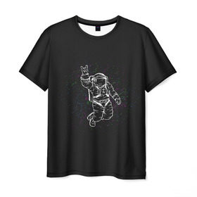 Мужская футболка 3D с принтом Космонавт 9 , 100% полиэфир | прямой крой, круглый вырез горловины, длина до линии бедер | astro | moon | space monkey | star | stars | астронавт | звезды | земля | космонавт | космос | луна | скафандр