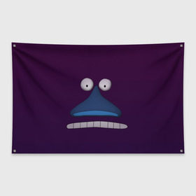 Флаг-баннер с принтом Лицо Моры , 100% полиэстер | размер 67 х 109 см, плотность ткани — 95 г/м2; по краям флага есть четыре люверса для крепления | муми тролль