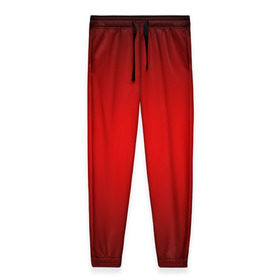 Женские брюки 3D с принтом Hot-Rod , полиэстер 100% | прямой крой, два кармана без застежек по бокам, с мягкой трикотажной резинкой на поясе и по низу штанин. В поясе для дополнительного комфорта — широкие завязки | градиент | красный