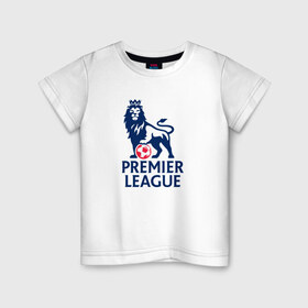 Детская футболка хлопок с принтом Английская Премьер Лига , 100% хлопок | круглый вырез горловины, полуприлегающий силуэт, длина до линии бедер | england | league | premier | англия
