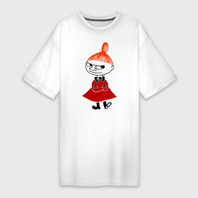 Платье-футболка хлопок с принтом Малышка Мю ,  |  | муми тролль