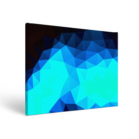 Холст прямоугольный с принтом Polygon , 100% ПВХ |  | полигоны | синий
