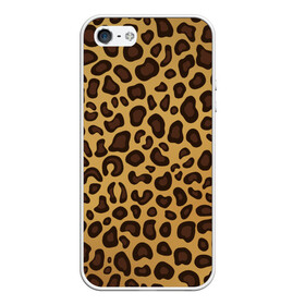 Чехол для iPhone 5/5S матовый с принтом Окрас леопарда , Силикон | Область печати: задняя сторона чехла, без боковых панелей | арт | животные | леопард | окрас