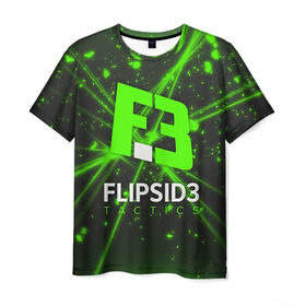 Мужская футболка 3D с принтом flipsid3 1 , 100% полиэфир | прямой крой, круглый вырез горловины, длина до линии бедер | Тематика изображения на принте: flipsid