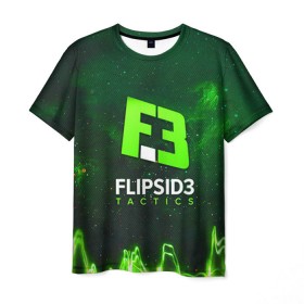 Мужская футболка 3D с принтом flipsid3 2 , 100% полиэфир | прямой крой, круглый вырез горловины, длина до линии бедер | flipsid