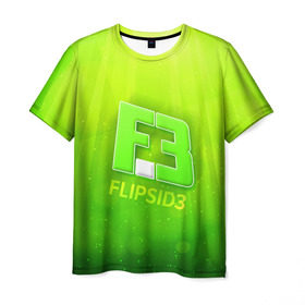 Мужская футболка 3D с принтом flipsid3 3 , 100% полиэфир | прямой крой, круглый вырез горловины, длина до линии бедер | flipsid