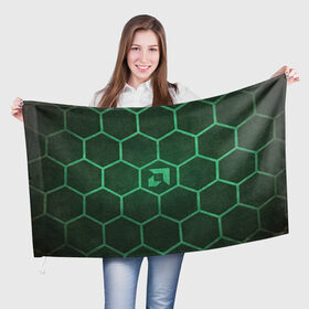 Флаг 3D с принтом AMD , 100% полиэстер | плотность ткани — 95 г/м2, размер — 67 х 109 см. Принт наносится с одной стороны | 