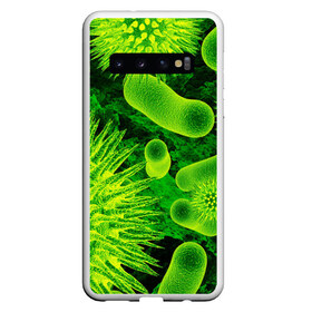 Чехол для Samsung Galaxy S10 с принтом Вирус , Силикон | Область печати: задняя сторона чехла, без боковых панелей | вирус | клетка | макро | медицина | молекула