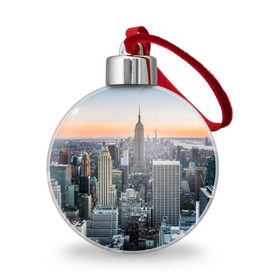 Ёлочный шар с принтом Америка , Пластик | Диаметр: 77 мм | america | empire state building | new york | usa | америка | высотки | мегаполис | нью йорк | сша | штаты