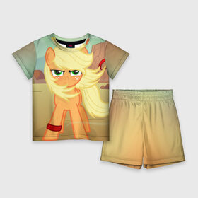 Детский костюм с шортами 3D с принтом Stop ,  |  | my little pony | луна | пинки пай | пони | рарити | рейнбоу дэш | селестия | сумеречная искорка | флаттершай | эплджек