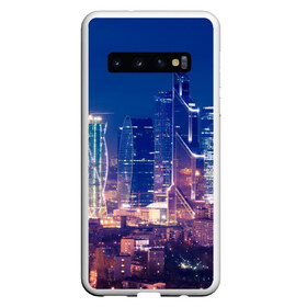 Чехол для Samsung Galaxy S10 с принтом Ночная Москва , Силикон | Область печати: задняя сторона чехла, без боковых панелей | город | москва сити | пейзаж