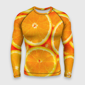Мужской рашгард 3D с принтом Апельсины ,  |  | апельсин | долька | цитрус
