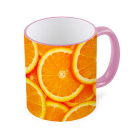 Кружка 3D с принтом Апельсины , керамика | ёмкость 330 мл | апельсин | долька | цитрус