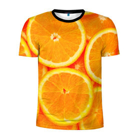 Мужская футболка 3D спортивная с принтом Апельсины , 100% полиэстер с улучшенными характеристиками | приталенный силуэт, круглая горловина, широкие плечи, сужается к линии бедра | апельсин | долька | цитрус