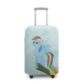 Чехол для чемодана 3D с принтом Rainbow , 86% полиэфир, 14% спандекс | двустороннее нанесение принта, прорези для ручек и колес | my little pony | луна | пинки пай | пони | рарити | рейнбоу дэш | селестия | сумеречная искорка | флаттершай | эплджек