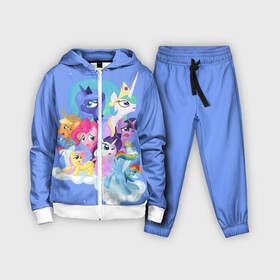 Детский костюм 3D с принтом Night ,  |  | my little pony | луна | пинки пай | пони | рарити | рейнбоу дэш | селестия | сумеречная искорка | флаттершай | эплджек