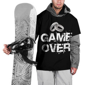 Накидка на куртку 3D с принтом Game over , 100% полиэстер |  | братва жениха | жених | мальчишник | мафия жениха