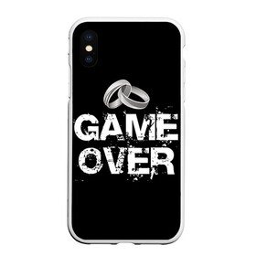 Чехол для iPhone XS Max матовый с принтом Game over , Силикон | Область печати: задняя сторона чехла, без боковых панелей | Тематика изображения на принте: братва жениха | жених | мальчишник | мафия жениха