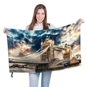Флаг 3D с принтом Англия , 100% полиэстер | плотность ткани — 95 г/м2, размер — 67 х 109 см. Принт наносится с одной стороны | england | europe | london | англия | биг бен | великобритания | высотки | королева | лондон | мегаполис | тауэрский мост | туризм