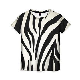 Женская футболка 3D с принтом Раскрас зебры , 100% полиэфир ( синтетическое хлопкоподобное полотно) | прямой крой, круглый вырез горловины, длина до линии бедер | абстракция | арт | животные | зебра | полосы | раскрас