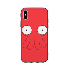 Чехол для Apple iPhone X силиконовый матовый с принтом Zoidberg , Силикон | Печать на задней стороне чехла, без боковой панели | futurama | zoidberg | доктор | зойдберг | футурама