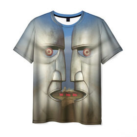 Мужская футболка 3D с принтом Pink Floyd. The division bell , 100% полиэфир | прямой крой, круглый вырез горловины, длина до линии бедер | Тематика изображения на принте: 