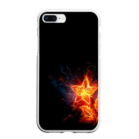 Чехол для iPhone 7Plus/8 Plus матовый с принтом Огненный цветок , Силикон | Область печати: задняя сторона чехла, без боковых панелей | огненный | огонь | пламя | цветок | цветы