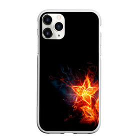 Чехол для iPhone 11 Pro Max матовый с принтом Огненный цветок , Силикон |  | огненный | огонь | пламя | цветок | цветы