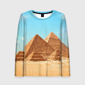 Женский лонгслив 3D с принтом Египет , 100% полиэстер | длинные рукава, круглый вырез горловины, полуприлегающий силуэт | africa | cairo | egypt | африка | верблюд | дайвинг | египет | жара | зной | каир | каникулы | отдых | отпуск | песок | пирамида хеопса | пирамиды | пустыня | солнце | туризм | хургада