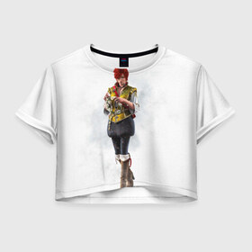 Женская футболка 3D укороченная с принтом Шани , 100% полиэстер | круглая горловина, длина футболки до линии талии, рукава с отворотами | gerald | wild hunt | witcher | ведьмак | геральд | дикая охота | шани