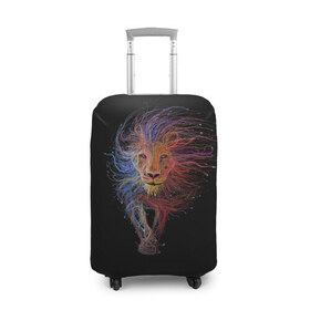 Чехол для чемодана 3D с принтом Лев , 86% полиэфир, 14% спандекс | двустороннее нанесение принта, прорези для ручек и колес | leon | арт | зверь | лев | рисунок | царь