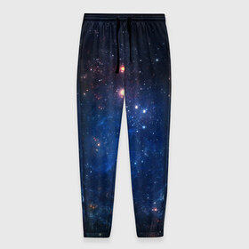 Мужские брюки 3D с принтом Космос , 100% полиэстер | манжеты по низу, эластичный пояс регулируется шнурком, по бокам два кармана без застежек, внутренняя часть кармана из мелкой сетки | Тематика изображения на принте: звезды | космос | небо | ночь
