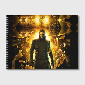 Альбом для рисования с принтом Deus Ex , 100% бумага
 | матовая бумага, плотность 200 мг. | deus ex | human revolution | mankind divided | адам дженсен | деус экс