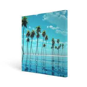 Холст квадратный с принтом Фиджи , 100% ПВХ |  | архипелаг | загар | каникулы | королевство | море | остров | отдых | отпуск | пальмы | песок | рай | солнце | тихий океан | туризм | фиджи