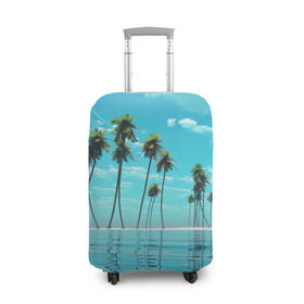 Чехол для чемодана 3D с принтом Фиджи , 86% полиэфир, 14% спандекс | двустороннее нанесение принта, прорези для ручек и колес | Тематика изображения на принте: архипелаг | загар | каникулы | королевство | море | остров | отдых | отпуск | пальмы | песок | рай | солнце | тихий океан | туризм | фиджи