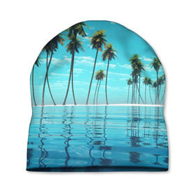 Шапка 3D с принтом Фиджи , 100% полиэстер | универсальный размер, печать по всей поверхности изделия | архипелаг | загар | каникулы | королевство | море | остров | отдых | отпуск | пальмы | песок | рай | солнце | тихий океан | туризм | фиджи