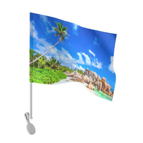 Флаг для автомобиля с принтом Сейшельские острова , 100% полиэстер | Размер: 30*21 см | seychelles | восточная африка | индийский океан | каникулы | море | островное государство | отдых | отпуск | пальмы | песок | пляж | приключение | путешествие | рай | сейшелы | сейшельские острова | туризм