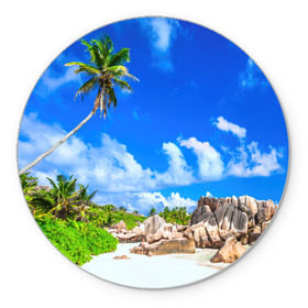 Коврик круглый с принтом Сейшельские острова , резина и полиэстер | круглая форма, изображение наносится на всю лицевую часть | Тематика изображения на принте: seychelles | восточная африка | индийский океан | каникулы | море | островное государство | отдых | отпуск | пальмы | песок | пляж | приключение | путешествие | рай | сейшелы | сейшельские острова | туризм