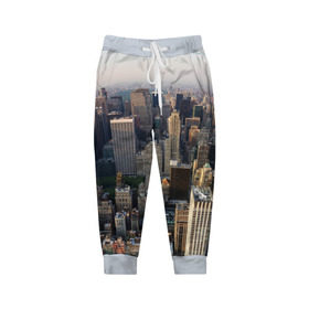 Детские брюки 3D с принтом New York , 100% полиэстер | манжеты по низу, эластичный пояс регулируется шнурком, по бокам два кармана без застежек, внутренняя часть кармана из мелкой сетки | america | new york | usa | америка | высотки | мегаполис | нью йорк | столица мира | сша | штаты