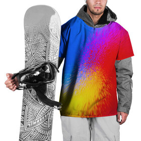 Накидка на куртку 3D с принтом Взрыв красок , 100% полиэстер |  | брызги | желтый | красный | синий