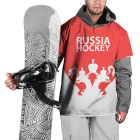 Накидка на куртку 3D с принтом Russia Hockey , 100% полиэстер |  | hockey | ru | rus | russia | russian | россия | сборная | хоккей