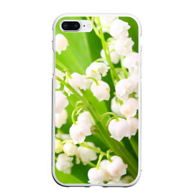 Чехол для iPhone 7Plus/8 Plus матовый с принтом Ландыши , Силикон | Область печати: задняя сторона чехла, без боковых панелей | весна | ландыш | цветок